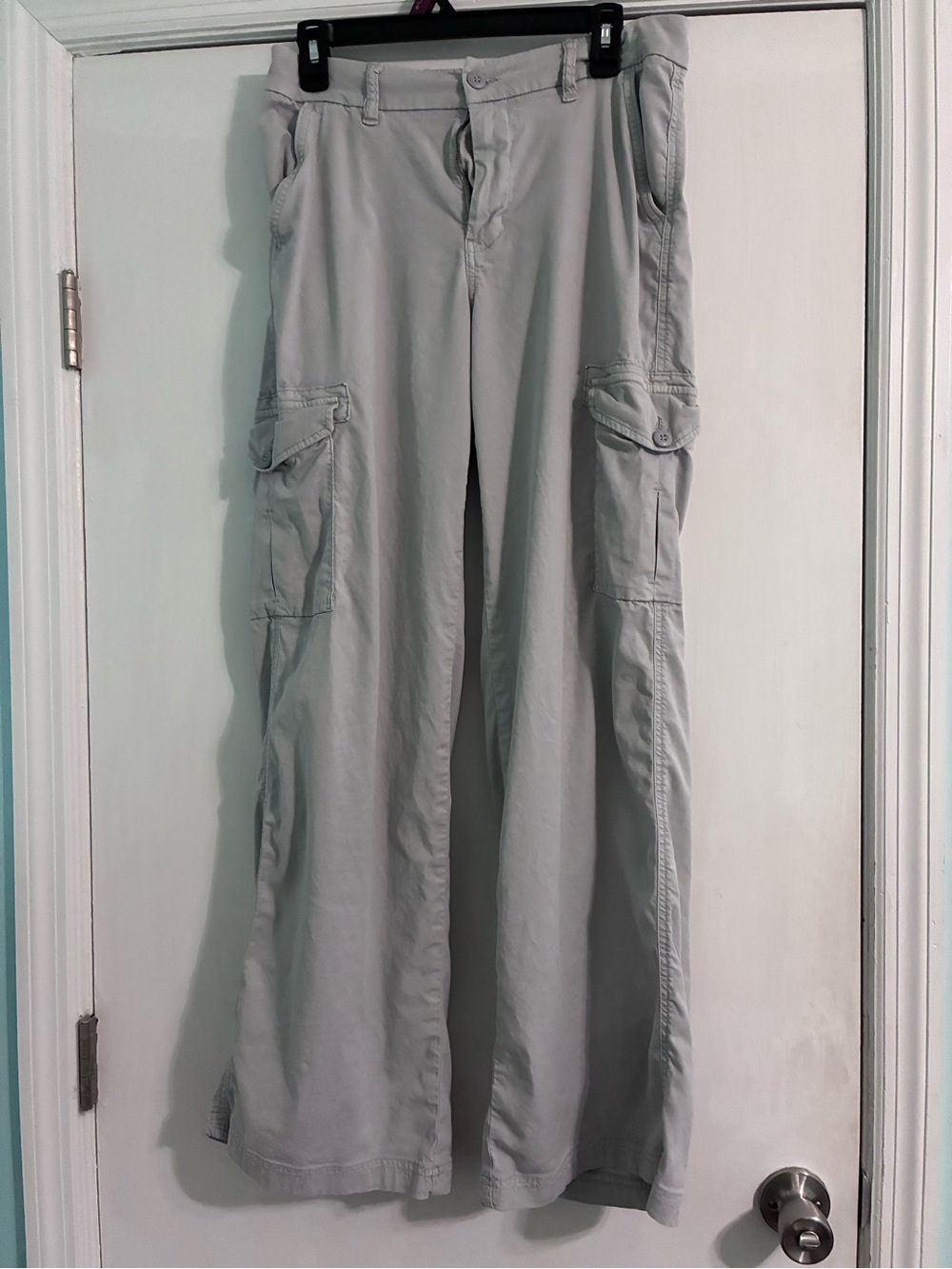 American Eagle Outfitters Light Gray Cargo Pants Long size 8